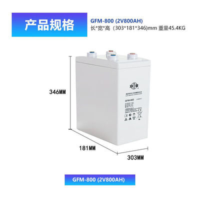 Shuangdeng GFM-800 2V800Ah Bateria de Ácido de Chumbo para Sistema de Energia de Armazenamento de Energia Solar