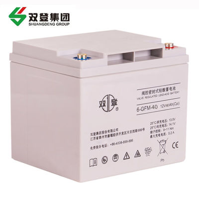 12V40Ah Shuangdeng 6-GFM-40 Bateria de Ácido de Chumbo para Comunicação de Energia UPS Carregável