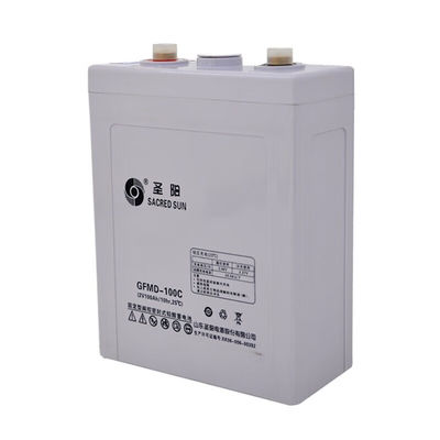 Bateria de chumbo-ácido de 2 V100Ah para máquinas industriais de produção e armazenamento de energia solar