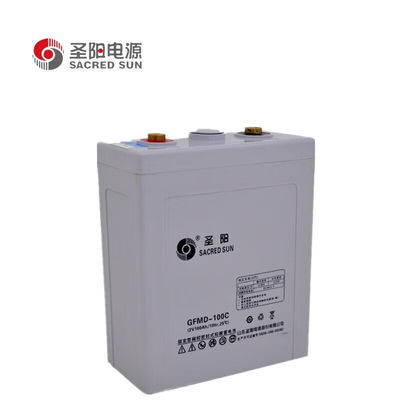 Bateria de chumbo-ácido de 2 V100Ah para máquinas industriais de produção e armazenamento de energia solar