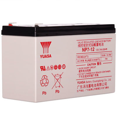 Bateria de chumbo-ácido recarregável Yuasa NP7-1212V7AH 2.5KG para estação base da sala de computadores