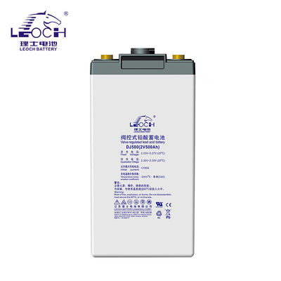 Altura total 350mm Leoch Bateria DJ500 Bateria de chumbo ácido 2V500Ah para UPS Power Supply