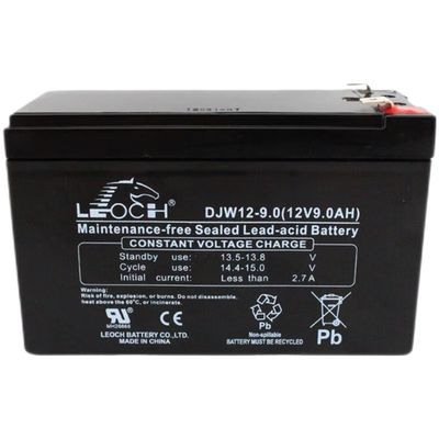 Material do recipiente ABS Leoch DJW12-9.0 Bateria de ácido de chumbo 12V9Ah para alimentação de Eps