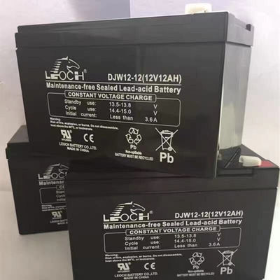 Bateria Leoch DJW12-12 12V12Ah Bateria de chumbo-ácido para comunicação e backup duradouro