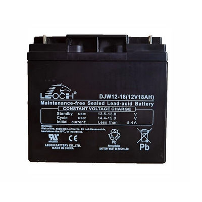 Bateria Leoch de longa duração DJW12-18 12V18Ah para armazenamento de energia solar Sistema de alarme de energia