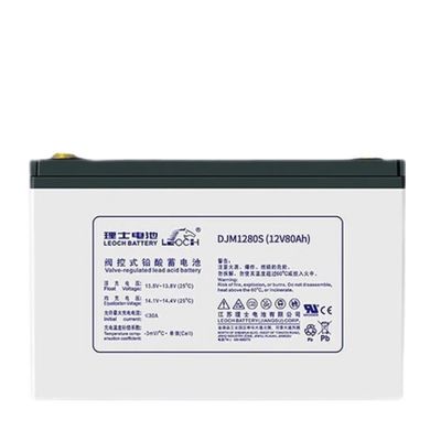 260 ± 2 mm de comprimento Leoch DJM1280S 12V80Ah Bateria de ácido de chumbo para equipamentos de comunicação